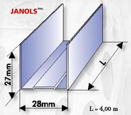 Profil przycienny sufitowy UD-28 4,00 mb blacha 0.6